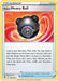 The image depicts an uncommon Pokémon card named "Hisuian Heavy Ball (146/189) [Sword & Shield: Astral Radiance]" from the Pokémon series. The card belongs to the Trainer Item category and shows a black and silver ball with a shiny exterior resembling a Poké Ball. The text details its function in the game, allowing players to reveal and replace a face-down Prize card under certain conditions.
