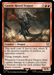 A Magic: The Gathering card titled "Cavern-Hoard Dragon [The Lord of the Rings: Tales of Middle-Earth Commander]" from Magic: The Gathering. Its mana cost is 7 red and X, with 6 power and 6 toughness. Featuring a black-and-red dragon in mid-flight, its abilities include flying, trample, haste, and generating treasure tokens.