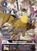 The image showcases a "Sparrowmon [BT10-060] (Alternate Art) [Xros Encounter]" Digimon card. Sparrowmon, a Rookie bird-like creature featuring striking yellow, white, and gray hues, is depicted with large wings and a sharp beak. Key details include its Level 3 status, 2000 DP, a Play Cost of 4, and it Digivolves from Level 2 with Xros Heart traits.