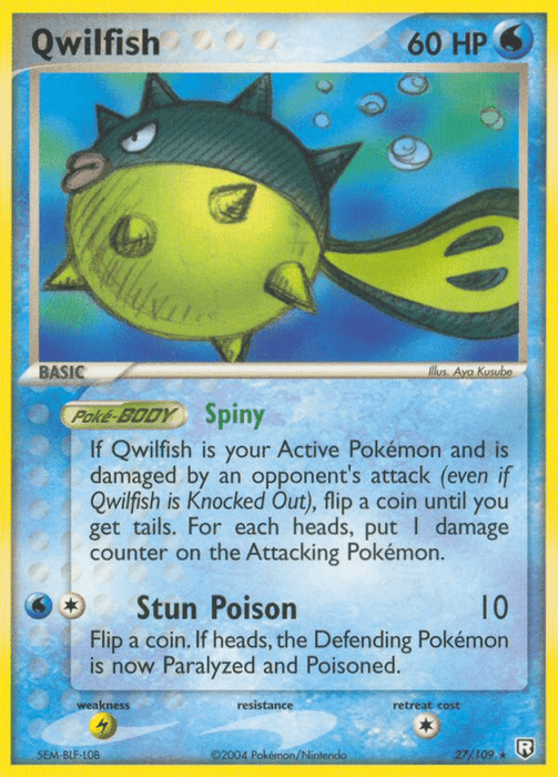 Qwilfish (27/109) [EX: Team Rocket Returns]