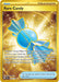 The image displays a "Rare Candy (256/198) [Scarlet & Violet: Base Set]" card from the Pokémon Trading Card Game. This Secret Rare card is golden-yellow, featuring an illustration of a blue wrapped candy against a glowing, sparkling background. The text details its use: evolving a Basic Pokémon into Stage 1 or 2, bypassing the usual evolution steps.