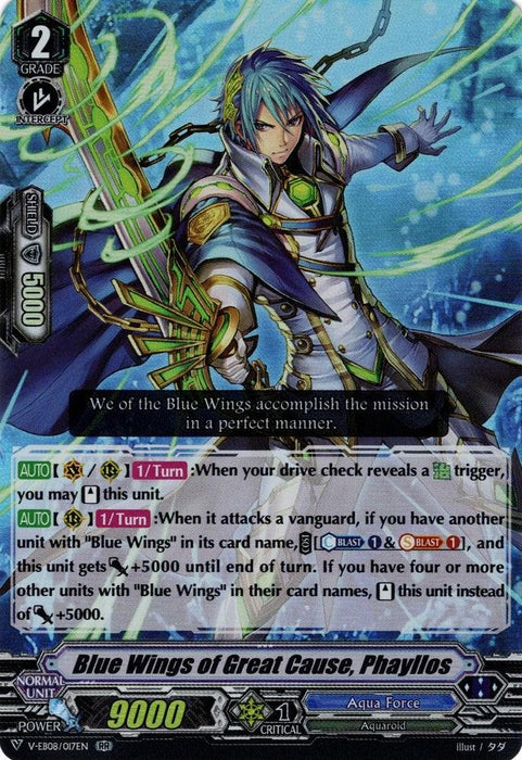 Blue Wings of Great Cause, Phayllos (V-EB08/017EN) [My Glorious Justice]