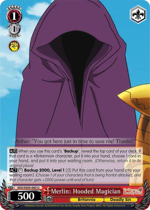 Merlin: Hooded Magician (SDS/SX03-065 U) [The Seven Deadly Sins]