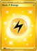 A Pokémon card from the Base Set titled "Lightning Energy (257/198) [Scarlet & Violet: Base Set]" features an electric energy symbol at its core—represented by a black lightning bolt inside a yellow orb. The vibrant gradient of yellow is adorned with glowing stars, and the card number "257/198" along with other symbols are displayed at the bottom.