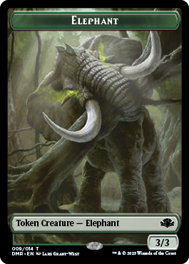 Elephant // Griffin Double-Sided Token [Dominaria Remastered Tokens]