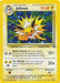 A Pokémon Jolteon (4/64) [Jungle Unlimited] trading card featuring Jolteon. The card displays Jolteon, a yellow spiky-furred Pokémon, with 70 HP in the top right corner. This Holo Rare from Jungle Unlimited details Jolteon's Quick Attack and Pin Missile moves and features a stunning illustration against a light yellow background.