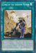 A Yu-Gi-Oh! Spell Card titled "Curse of the Shadow Prison [SDSH-EN023] Common" serves as a Field Spell with a blue-green border and text box. The artwork depicts a sinister scene with skeletal hands holding a twisted staff, surrounded by a dark, shadowy aura. The card text details its game effects and usage.