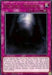 The image shows the Yu-Gi-Oh! card "The First Monarch [MAGO-EN091] Rare," a purple-bordered Continuous Trap card. The center features a mysterious, dark figure emerging from shadows with faint light illuminating the scene. The card's description and stats are visible in the lower, lighter section.