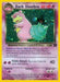 The image shows a Pokémon Holo Rare trading card of "Dark Slowbro (12/82) [Team Rocket Unlimited]" with 60 HP from the Team Rocket Unlimited set. Dark Slowbro, a pink, hippopotamus-like creature standing on its hind legs with a large shell on its tail, appears in front of a green background with sparkles. Its Psychic attacks include "Reel In" and "Fickle Attack," which deals