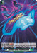 The fantasy trading card, named "Spiritual Body Condensation (D-BT01/H44EN) [Genesis of the Five Greats]" from Bushiroad, portrays a character engulfed in glowing blue energy as they summon a spectral wolf-like creature. Two shadowy figures resembling the Abyss Dragon loom above, casting the spell amidst a background filled with dynamic, swirling energy.