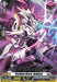 A futuristic dragon-like character, Cardinal Draco, Aeblood (D-BT01/090EN) [Genesis of the Five Greats], stands in a dynamic pose, emitting energy and wielding sharp, glowing pink blades. The card text reads, "The era without prayers is a reference to the night of the world after the deities vanished." This impressive card is part of Bushiroad's Genesis of the Five Greats series, with its stats and other details displayed prominently around it.