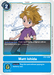 This Tamer card, Matt Ishida [ST2-12] from the Digimon Starter Deck: Cocytus Blue, showcases an illustration of a blond anime character named Matt Ishida. He is depicted with a confident expression and wearing a purple shirt against a digital-themed background. The card features blue borders and includes information about gaining memory when the opponent's Digimon lacks digivolution cards.