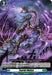 A dark, skeletal creature with a serpentine body emerges from a pool of purple energy, surrounded by swirling wisps of the same color. Text at the bottom reads, "Tearful Malice" with game instructions and a cost value depicted above. The background is ominous and swirling with shadows. This captivating card is part of the Genesis of the Five Greats series by Bushiroad (D-BT01/118EN).