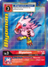 A Digimon Biyomon [EX1-002] (Alternate Art) [Classic Collection] card, highlighting the Rookie, pink bird-like creature mid-flight against a backdrop of blue digital lines and a yellow grid. This red-bordered card features a Digivolve Cost of 3, 2000 DP, and includes a special ability that allows you to draw one card when attacking.