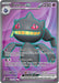 The image shows a Pokémon trading card featuring Banette ex (229/198) [Scarlet & Violet: Base Set]. This secret rare card has 250 HP and evolves from Shuppet. The Everlasting Darkness attack deals 30 damage and prevents the opponent from playing item cards. The Poltergeist attack does 60 damage times the number of Trainer cards in the opponent's hand.