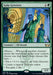 The Magic: The Gathering product, "Gala Greeters (Promo Pack) [Streets of New Capenna Promos]," features a card with rare Elf Druids in an ornate hall adorned with golden statues and arches. This multicolored creature card, illustrated by Bud Cook, includes an "Alliance" ability that offers options to boost counters, create Treasure tokens, or gain life.