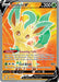 A Pokémon trading card featuring Leafeon V (166/203) [Sword & Shield: Evolving Skies] from Pokémon. The Ultra Rare card has a vibrant, fiery background with Leafeon, a green and yellow fox-like creature, illustrated prominently. It includes "HP 200" and abilities "Greening Cells" and "Leaf Blade." Labeled "166/203.
