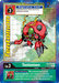 The image is of a Digimon card titled "Tentomon [EX1-033] (Alternate Art) [Classic Collection]." This card features Tentomon, an insectoid creature with red and green mechanical elements and yellow wings. It displays essential gameplay details including its play cost, digivolve cost, DP, type, and a description of its ability when attacking. The background consists of a grid adorned with the Digimon logo.