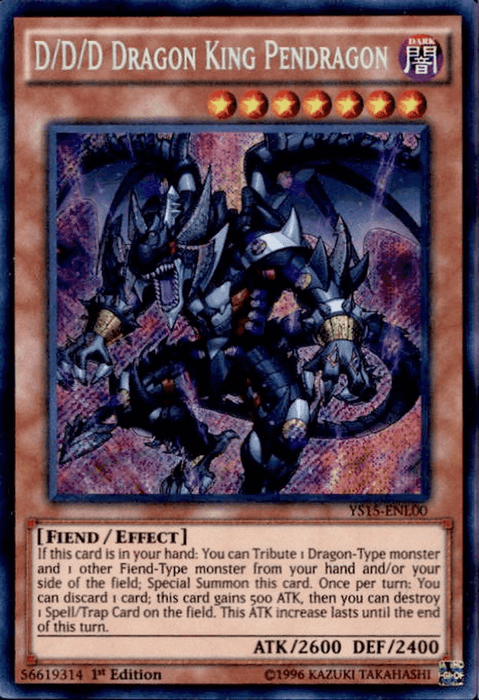 D/D/D Dragon King Pendragon [YS15-ENL00] Secret Rare