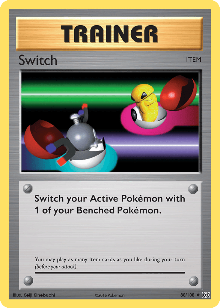 A Pokémon Trading Card Game card from XY: Evolutions. The card is an Uncommon Trainer card titled 