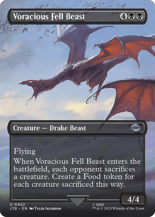 Voracious Fell Beast (Borderless Alternate Art) [The Lord of the Rings: Tales of Middle-Earth]