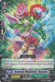 An anime-style character card from a trading card game. The character, named Anemone Musketeer, Susanna (BT17/142EN) [Blazing Perdition ver.E], is depicted as a female warrior from the Neo Nectar clan, wearing a green outfit with floral elements and a large red flower hat. The card shows her attack power of "5000" and includes game text for special abilities. This product is available from Bushiroad.
