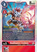 Here's a rewritten version of the sentence:

A Digimon trading card named "MetalGreymon (X Antibody) [BT9-015]" from the X Record Pre-Release Promos, featuring an armored, dragon-like creature with a metal arm. The card has a play cost of 8 and 8000 DP, boasts a red and silver color scheme, includes text on its abilities and evolution stage, is marked as "Pre-Release," and is classified as "Lv. 5".