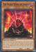 A Yu-Gi-Oh! trading card titled "The Black Stone of Legend [LDS1-EN007] Common" with dark attribute and serial LDS1-EN007. It features a glowing red stone on a rocky pedestal against a backdrop of fiery explosions and lightning. This 1st Edition "Dragon/Effect" card with 0 ATK and 0 DEF is essential for summoning Red-Eyes monsters.
