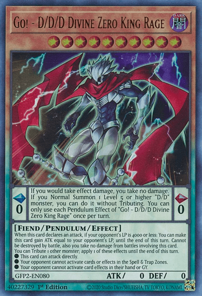 Go! - D/D/D Divine Zero King Rage [GFP2-EN080] Ultra Rare