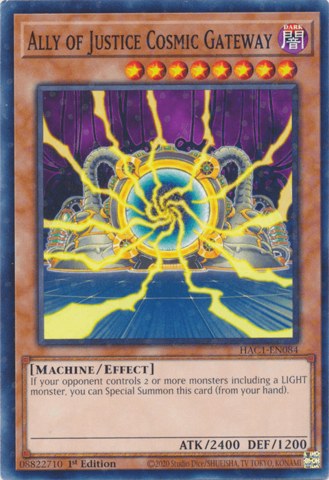 Ally of Justice Cosmic Gateway (Duel Terminal) [HAC1-EN084] Parallel Rare