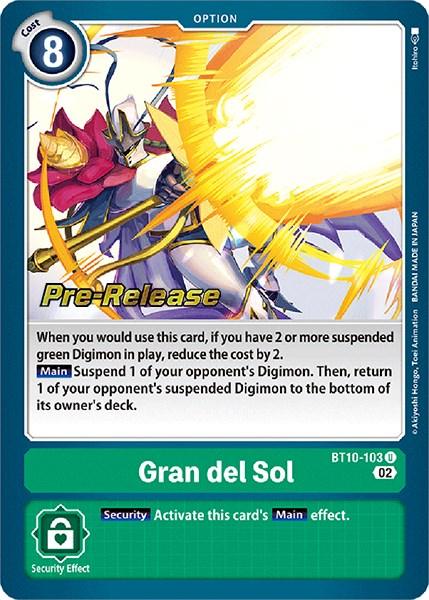 The Digimon card titled 