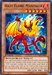 A Yu-Gi-Oh! trading card from the Cosmo Blazer set featuring the Hazy Flame Mantikor [CBLZ-EN082] Rare. The card depicts a fiery, lion-like beast with wings, a phoenix-like tail, and blue flames emanating from its mane and body. It has an ATK of 2200 and DEF of 300. The card's text details its winged beast.