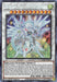 The image is of a Yu-Gi-Oh! trading card named "Shooting Majestic Star Dragon [DAMA-EN039] Starlight Rare." This card from the Dawn of Majesty series features a radiant, armored dragon with multiple wings shining brightly. As a Synchro/Effect Monster, it boasts ATK/4000 and DEF/3300. Various stats and effect descriptions are detailed below the artwork.