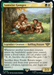 A Magic: The Gathering card named "Samwise Gamgee [The Lord of the Rings: Tales of Middle-Earth]" is depicted. It features an illustration of Samwise sitting on grass, reading to children. This green and white Legendary Creature – Halfling Peasant from Tales of Middle-Earth has abilities related to creating and sacrificing Food tokens. Power/Toughness: 2/2.