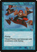 The image is of a Magic: The Gathering card titled "Cloud Pirates [Portal]." It features an illustration of four pirate creatures with red bandanas and knives, flying on small clouds. The card has a blue border with a text box below the illustration containing the card's abilities and stats.