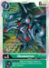 An Okuwamon [BT1-077] card from the Digimon brand, part of the 2021 Championship Finals Event Pack Alt-Art Gold Stamp Set within the Release Special Booster Promos series. This striking card features a blue and black insect-like creature with red eyes and large pincers. It has a play cost of 7, security effect cost of 5, and a DP of 6000. Its special ability allows players to gain 1 memory when it deletes an opponent's Digimon.