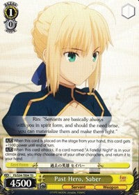 Past Hero, Saber (FS/S34-TE04 TD) [Fate/Stay Night [Unlimited Blade Works]]