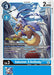 A Digimon trading card titled "Gabumon (X Antibody) [BT9-020] [X Record Pre-Release Promos]" with a blue and white design. Gabumon is portrayed with wolf-like features, fire, and claws. The card displays various stats, including Play Cost 3, DP 2000, and Level 3. As part of the pre-release promos, its text details unique abilities and effects.

