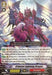 A card from the Cardfight!! Vanguard series titled "Crimson Lightning Dragon (PR/0044EN) [Promo Cards]" by Bushiroad. It features a powerful dragon with crimson armor and lightning motifs, representing the Dragon Empire. This Promo Rare card details its abilities and stats, boasting a power of 10000 and shield of 1000 with specific game functions in text boxes.