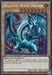 A Yu-Gi-Oh! card titled "Blue-Eyes White Dragon [CT14-EN002] Secret Rare" features a fearsome, blue and white dragon with large wings and sharp claws. The Secret Rare card has stats displayed as ATK/3000 and DEF/2500. A description reads: "This legendary dragon is a powerful engine of destruction..." It is labeled as limited edition from the 2017 Mega-Tins