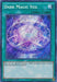 Yu-Gi-Oh! Dark Magic Veil [MVP1-ENS19] Secret Rare trading card from the 1st edition. The card background is blue and green with a magic circle and sparkles. This Secret Rare Spell card reads: "Pay 1000 LP; Special Summon 1 DARK Spellcaster-Type monster from your hand or Graveyard.