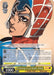 A trading card featuring an illustrated character with a serious expression. The character is wearing a red cap with a white pattern. Titled "Closing in on Death, Mista (JJ/S66-E010 U) [JoJo's Bizarre Adventure: Golden Wind]," the card includes text about the character's abilities in the "JoJo's Bizarre Adventure: Golden Wind" series by Bushiroad.