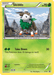 A Pokémon Skiddo (XY11) [XY: Black Star Promos] for Skiddo, a Basic type with HP 70. The card, part of the Pokémon series, features Skiddo in a mountainous background with rugged peaks. It includes the attack "Take Down," inflicting 30 damage but dealing 10 damage to itself. It has a double weakness to Fire types and no resistance.