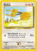 A **Pokémon** trading card featuring **Doduo (48/102) [Base Set Unlimited]**. It's a Common, Basic Pokémon with 50 HP. The card displays an illustration of a two-headed bird with yellow feathers, running. It has an attack named "Fury Attack" that requires flipping 2 coins, dealing 10 damage times the number of heads. Weakness: Electric, Resistance: Fighting, and Retreat Cost