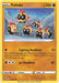 Image of a Common Pokémon trading card from Pokémon featuring Falinks (110/196) [Sword & Shield: Lost Origin]. Falinks is a line of six small armored Fighting-type Pokémon with eyestalks and 100 HP. It has two attacks: Fighting Headbutt (10+ damage) and Jet Headbutt (80 damage). Weakness to Psychic, no resistance, and a retreat cost of two energy.