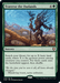 A "Traverse the Outlands" Magic: The Gathering card from Commander Legends: Battle for Baldur's Gate. This green sorcery costs four colorless and one green mana. The illustration features a towering tree creature roaming through a landscape, and the text explains its ability to search for basic land cards.
