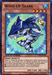 A Yu-Gi-Oh! trading card features "Wind-Up Shark [CBLZ-ENSE1] Super Rare," a Wind-Up monster with blue and silver metallic armor. It has fish fins and sharp teeth with a wind-up key on its body. The card, part of the Cosmo Blazer set, displays its attributes and effects, including "Limited Edition" and "ATK/1500 DEF/1300" at the bottom.