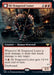 Image showing the Magic: The Gathering card "Ill-Tempered Loner // Howlpack Avenger (Extended Art) [Innistrad: Crimson Vow]" from Magic: The Gathering. The card depicts a human werewolf in battle gear by a fire, with a snarling wolf. Text: "Whenever Ill-Tempered Loner is dealt damage, it deals that much damage to any target. 1R: Ill-Tempered Loner gets +