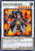 A Yu-Gi-Oh! trading card featuring "Goyo Guardian [HAC1-EN021] Common," a Warrior/Synchro/Effect monster from Hidden Arsenal: Chapter 1. The character depicted has a stern expression, armored attire, and wields a weapon, set against a fiery background. The card displays its attributes: ATK 2800, DEF 2000, and its special effect and summoning details with the brand name Yu-Gi-Oh!.