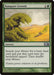 Magic: The Gathering's Rampant Growth [Magic 2012] card features a black frame with green detailing. The image depicts a tree growing swiftly in a windy, desert-like landscape. This sorcery allows you to search your library for a basic land card and put it onto the battlefield tapped, then shuffle your library.